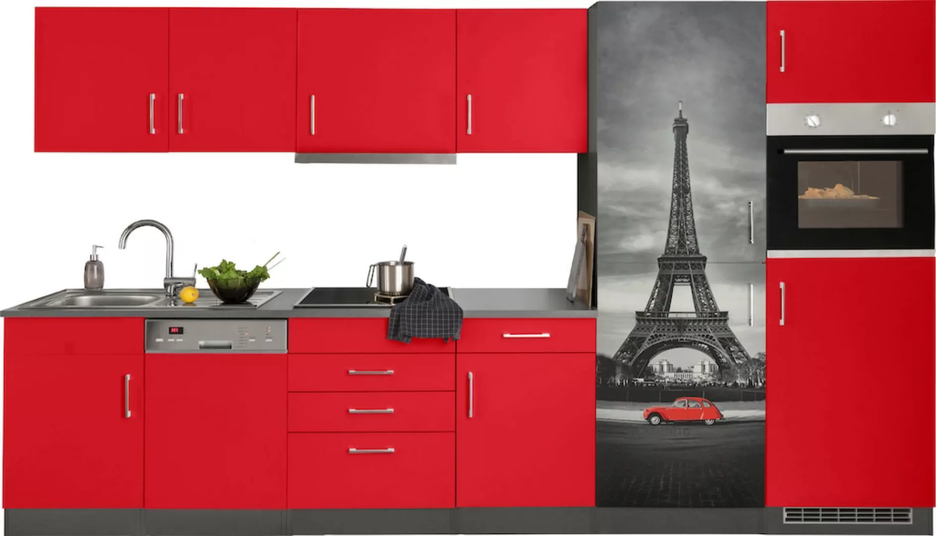 HELD MÖBEL Küchenzeile "Paris", mit E-Geräten, Breite 340 cm, wahlweise mit günstig online kaufen
