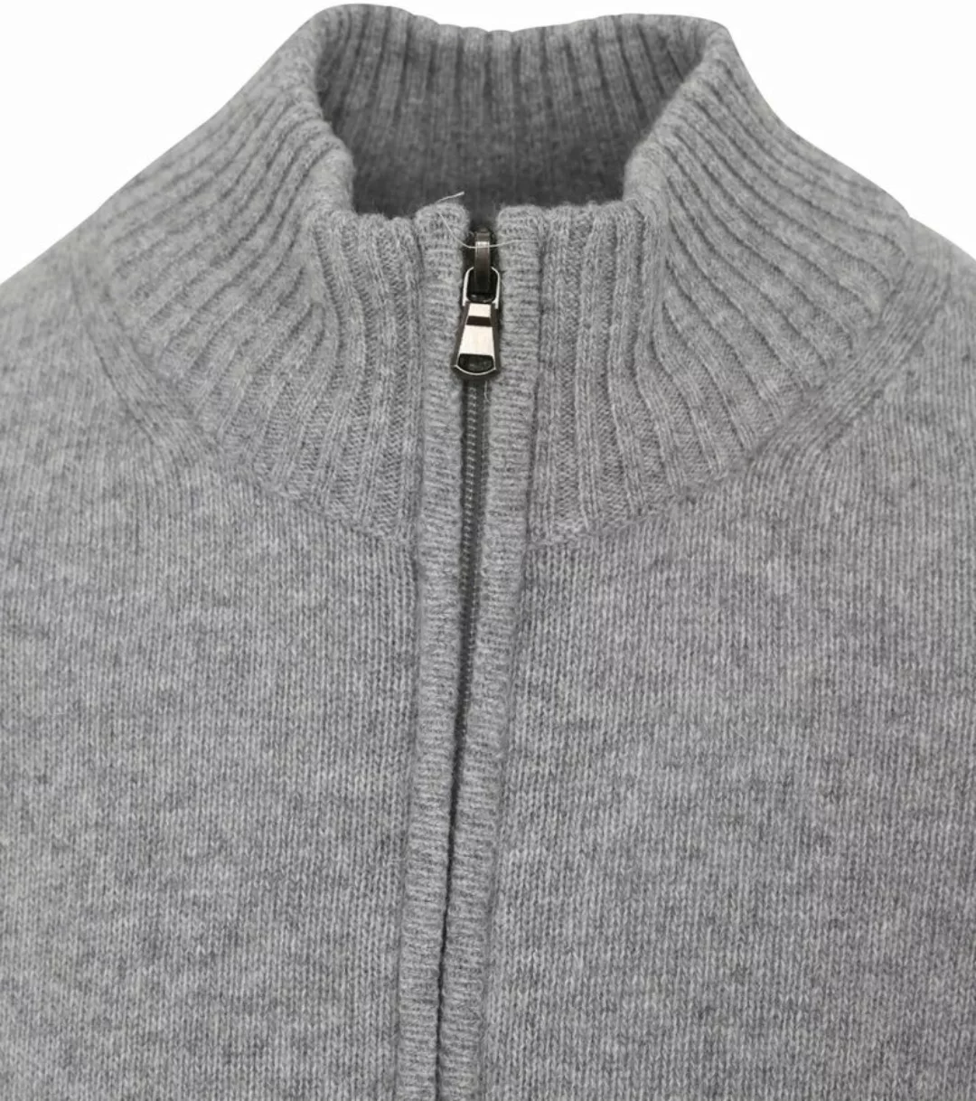 Suitable Strickjacke Wool Blend Grau - Größe XXL günstig online kaufen