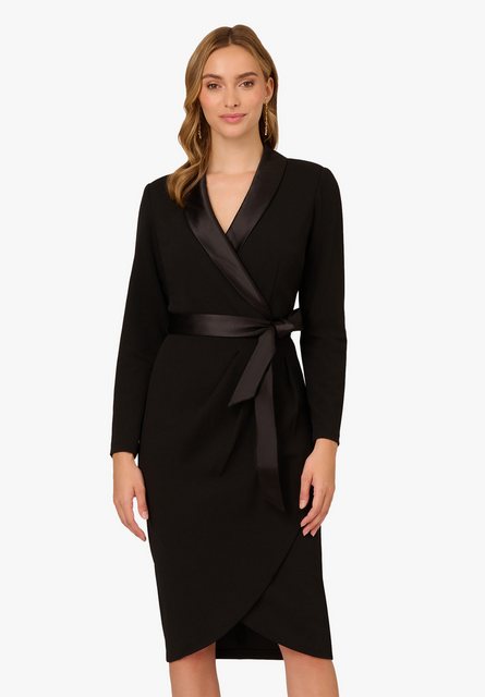 Adrianna Papell Abendkleid Knit Crepe Tuxedo Wrap Dress Cocktail, Wedding, günstig online kaufen