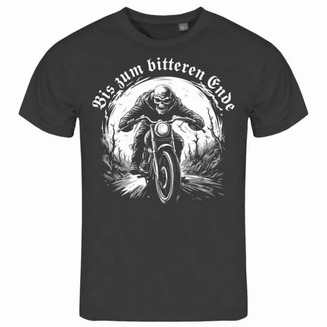 deinshirt Print-Shirt Herren T-Shirt Bis zum bitteren Ende Funshirt mit Mot günstig online kaufen