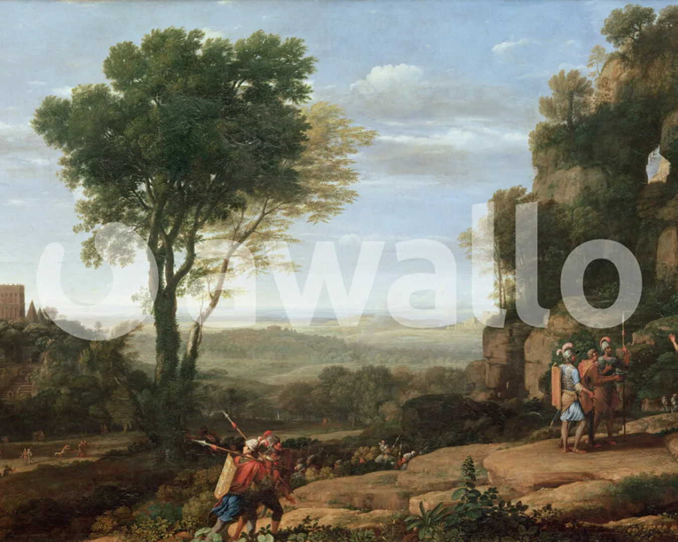 Fototapete "Landschaft mit David in der Hhle von Adullam" 4,23x2,50 m / Str günstig online kaufen