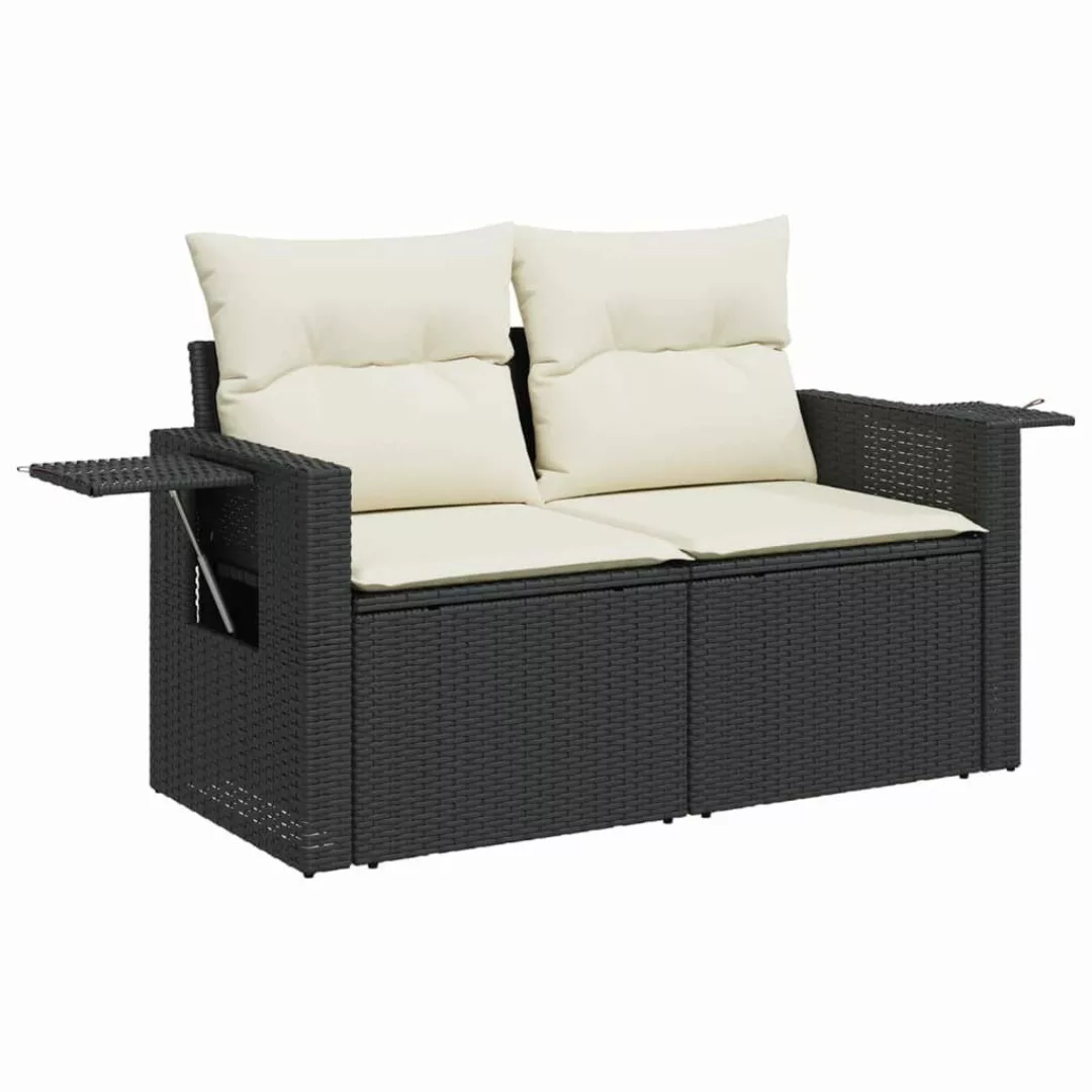 vidaXL Loungesofa Gartensofa mit Kissen 2-Sitzer günstig online kaufen