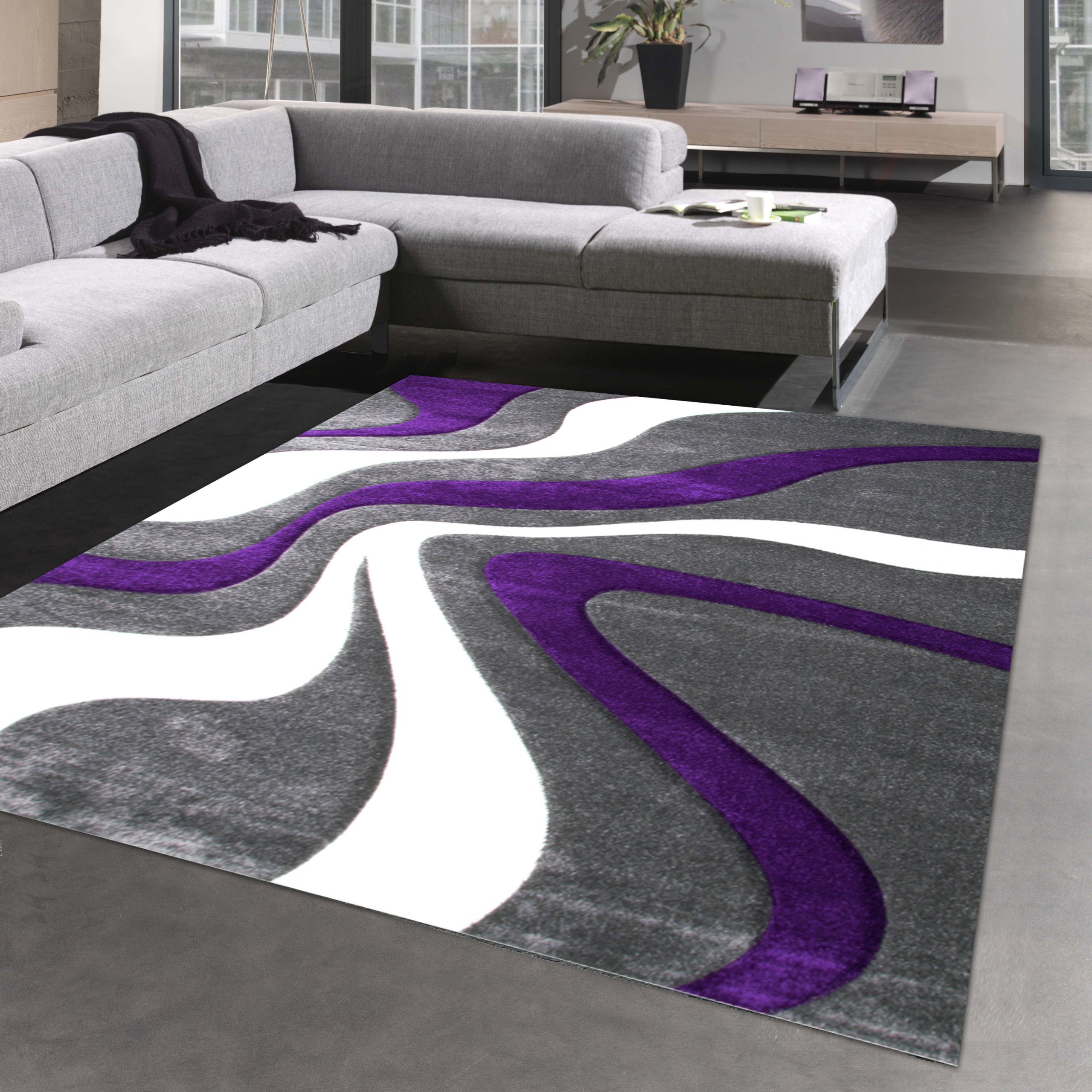 Carpetia Teppich Stylischer Teppich mit Wellenoptik, günstig online kaufen