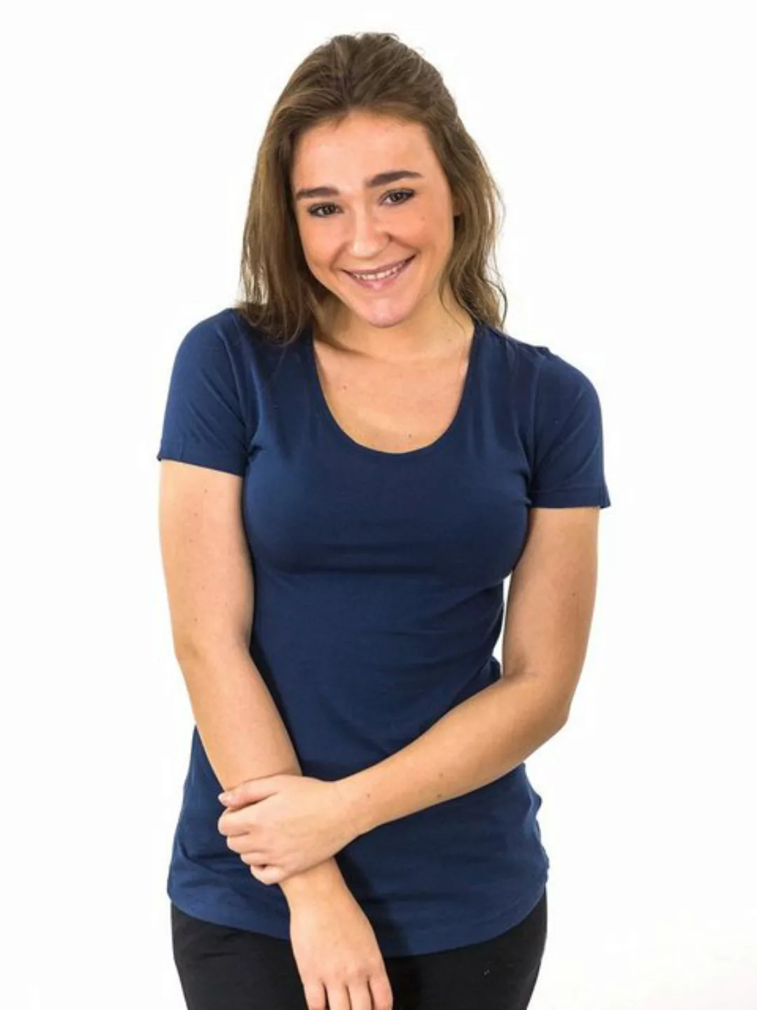 DAILY´S Kurzarmshirt ALINA: Damen T-Shirt 1/2 Arm Biobaumwolle günstig online kaufen