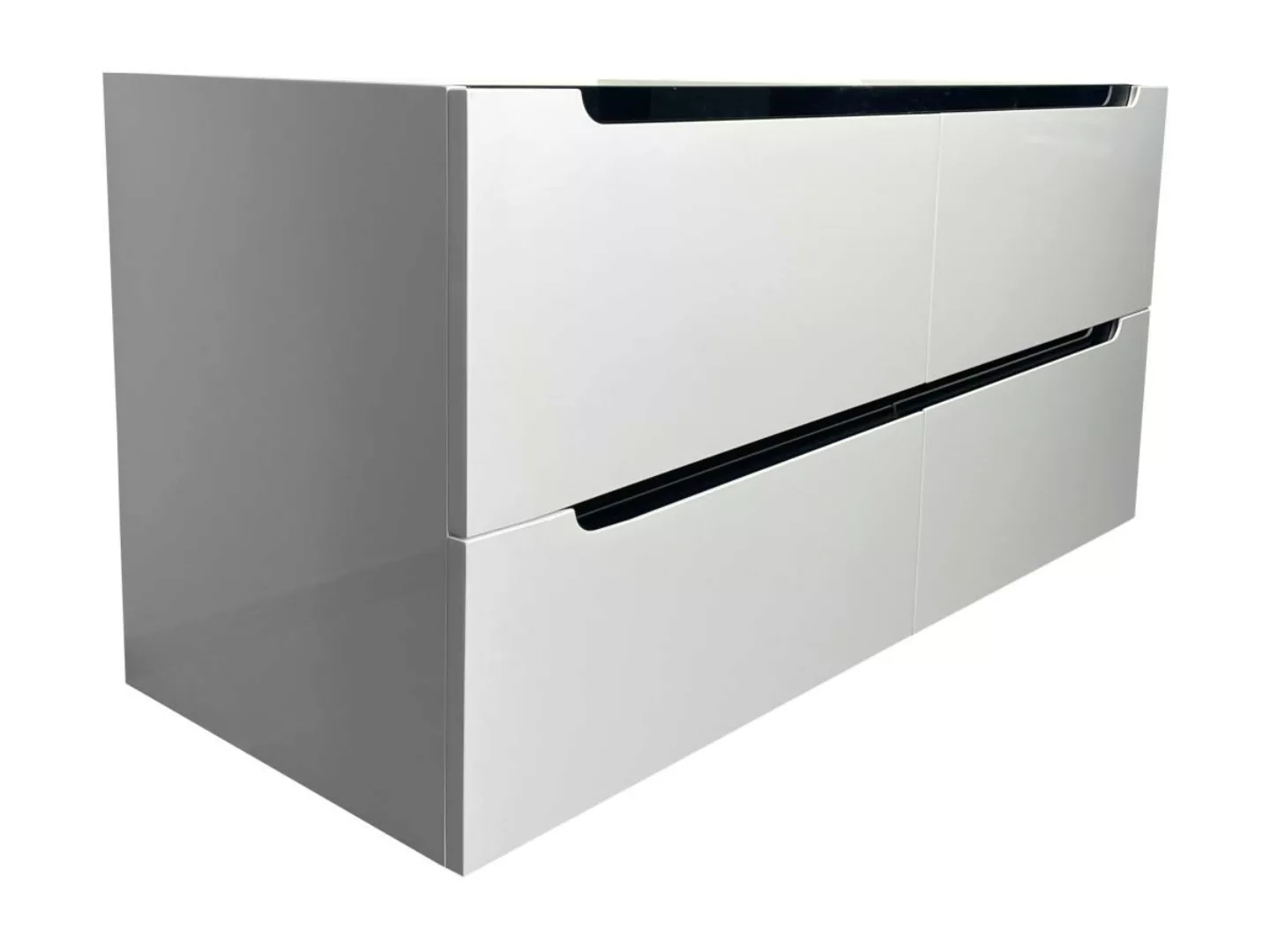 Waschbeckenunterschrank hängend - Weiß - B120 x H57 cm - SELITA günstig online kaufen