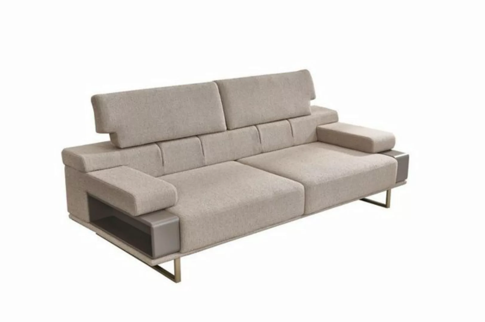 JVmoebel 3-Sitzer Dreisitzer Couch Beige Sofa 3 Sitzer Polstersofa Stoffsof günstig online kaufen