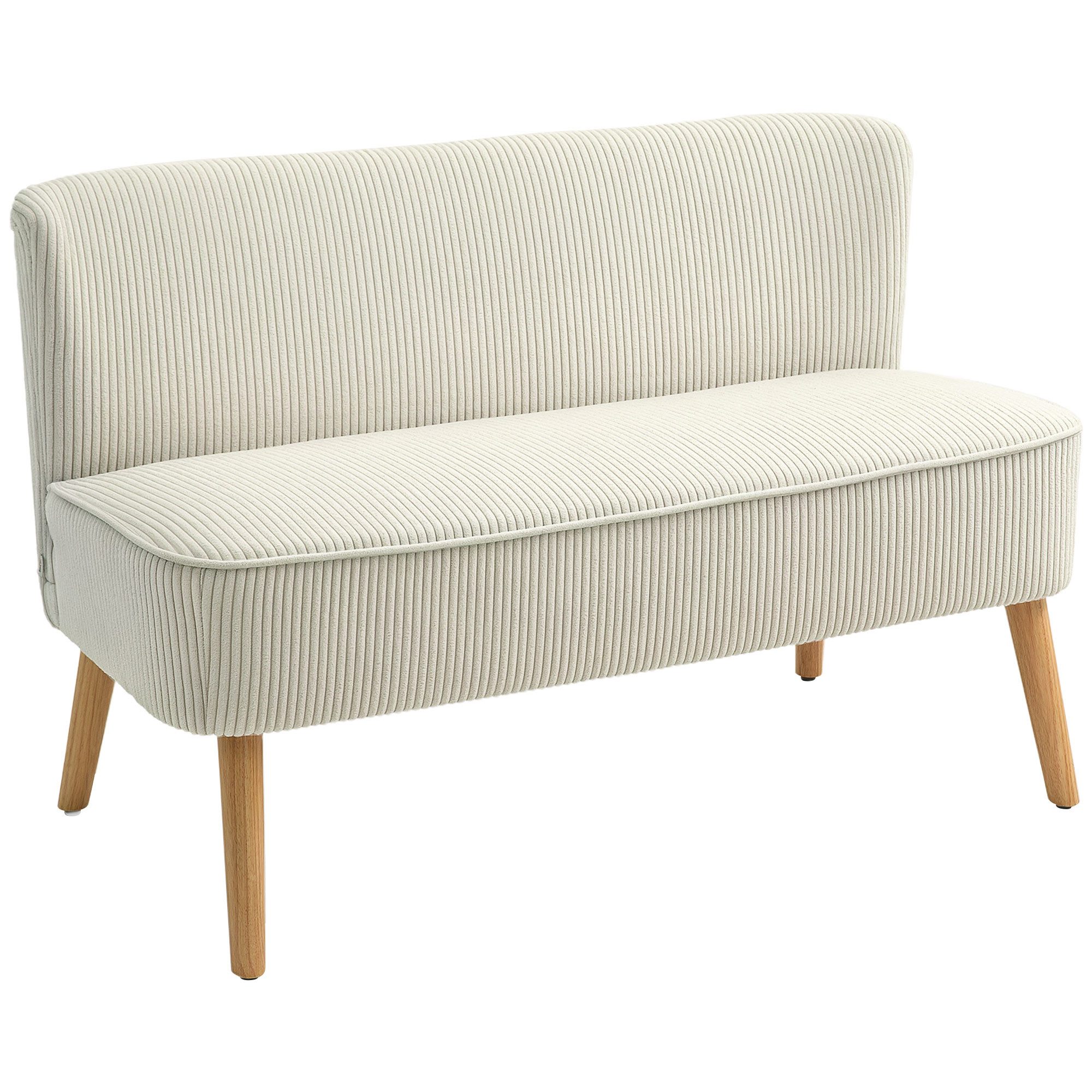 HOMCOM 2-Sitzer modern Couch ohne Armlehne günstig online kaufen