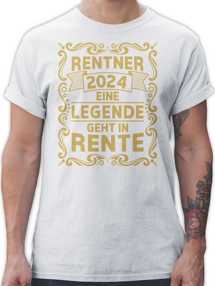 Shirtracer T-Shirt Rentner 2024 Eine Legende geht in Rente Rentner Rente günstig online kaufen