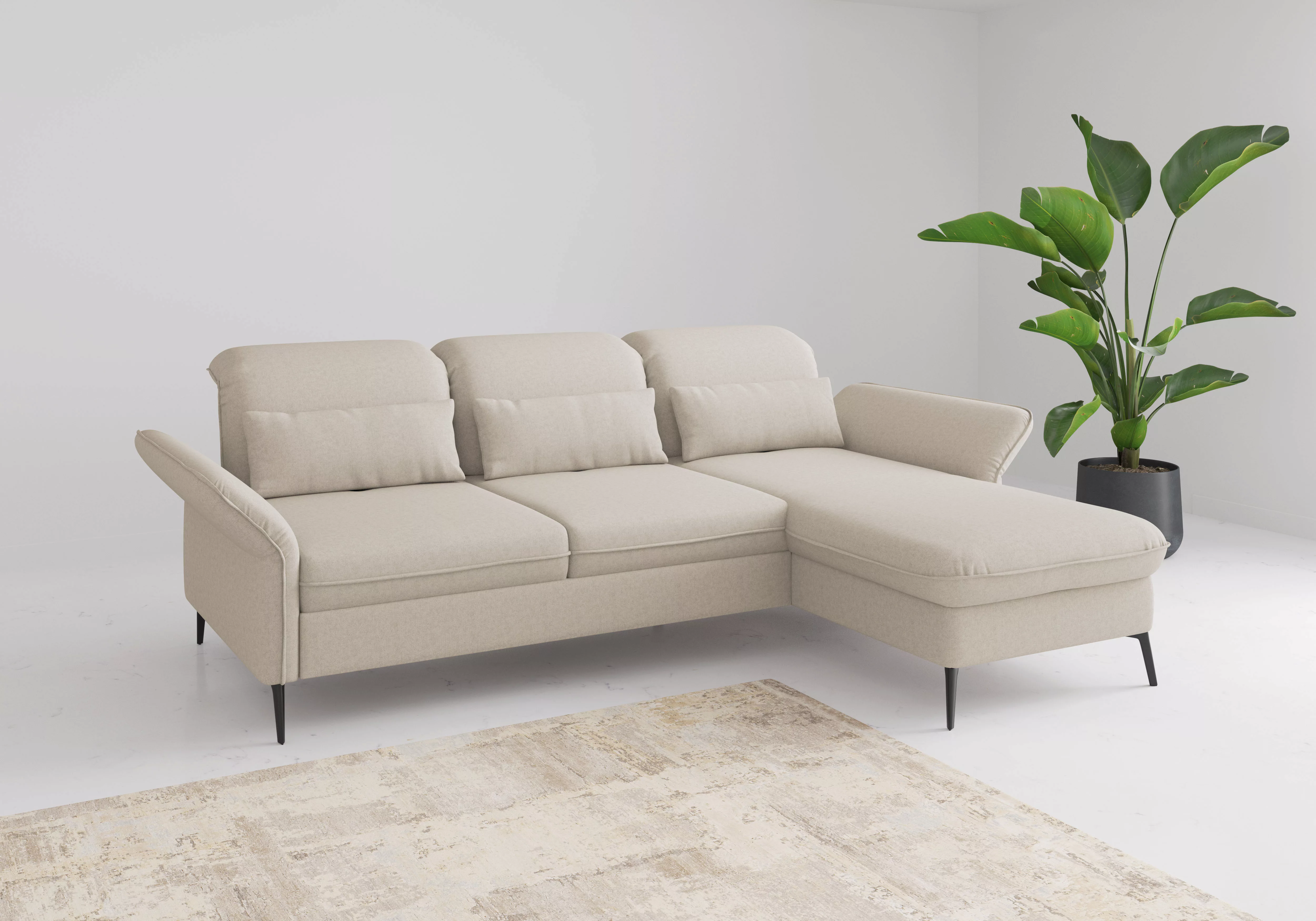 sit&more Ecksofa "Emely, inkl. Sitztiefenverstellung", wahlweise mit Bettfu günstig online kaufen