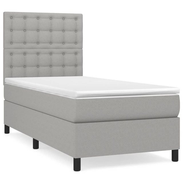 vidaXL Boxspringbett Boxspringbett mit Matratze Taupe 100x200 cm Stoff Bett günstig online kaufen