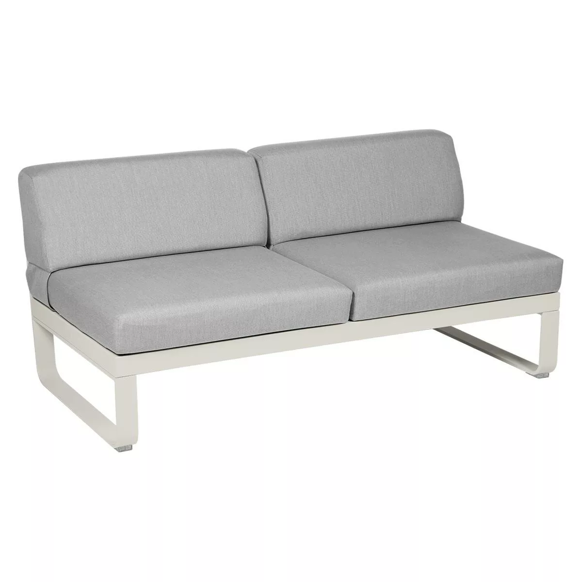 Bellevie Lounge 2-Sitzer Modul A5 Lehmgrau 79 Flanellgrau Mitte günstig online kaufen