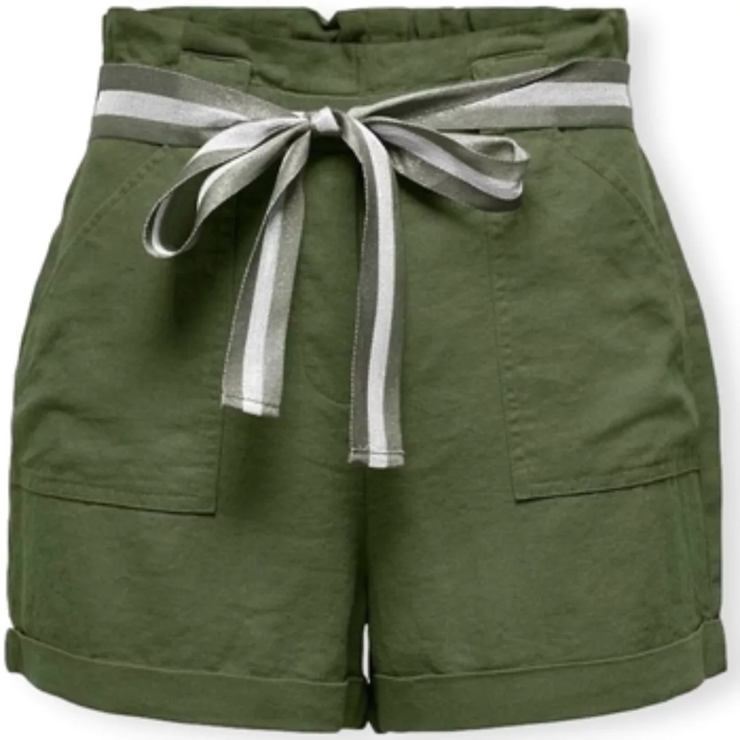Only  Shorts Luna Linen Shorts - Olive Green günstig online kaufen