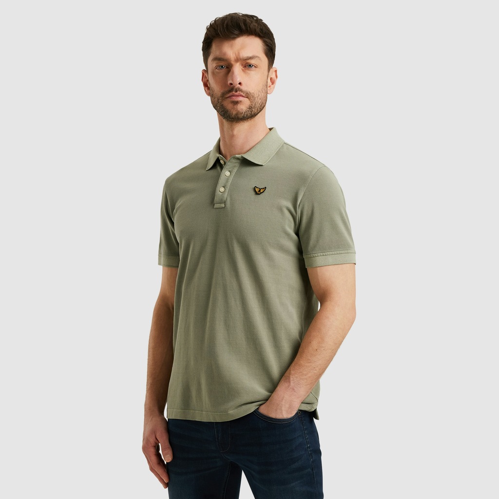 PME LEGEND Poloshirt "Short sleeve polo garment dyed pique", mit Logo Stick günstig online kaufen
