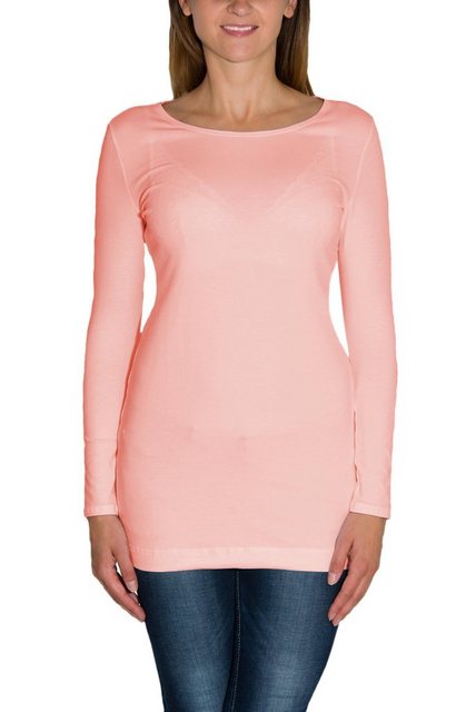 Alkato Langarmshirt Alkato Damen Langarm Longshirt Langarmshirt Tunika Basi günstig online kaufen