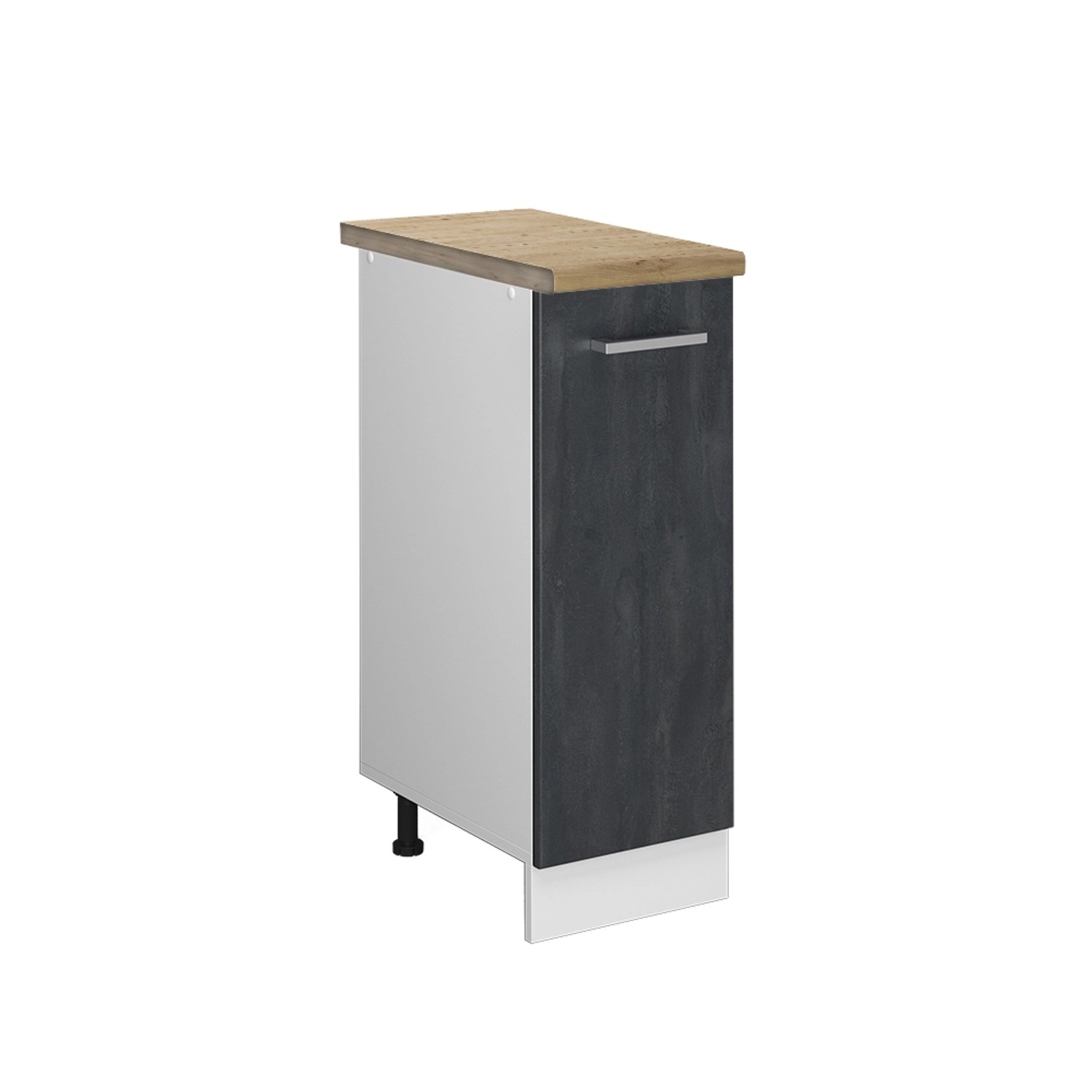 Vicco Apothekerschrank R-Line, Schwarz Beton/Weiß, 30 günstig online kaufen