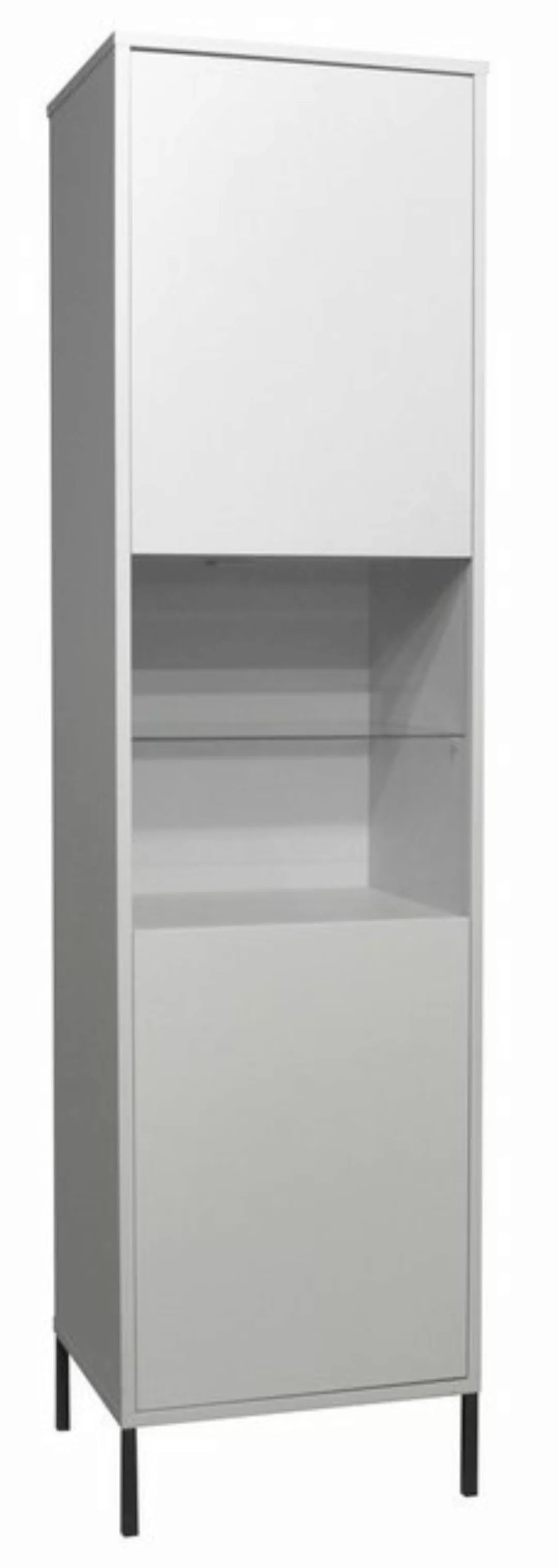 58 aufm Kessel Vitrine Wohnzimmer Erna 51x45x197 Vitrinenschrank Kreidegrau günstig online kaufen