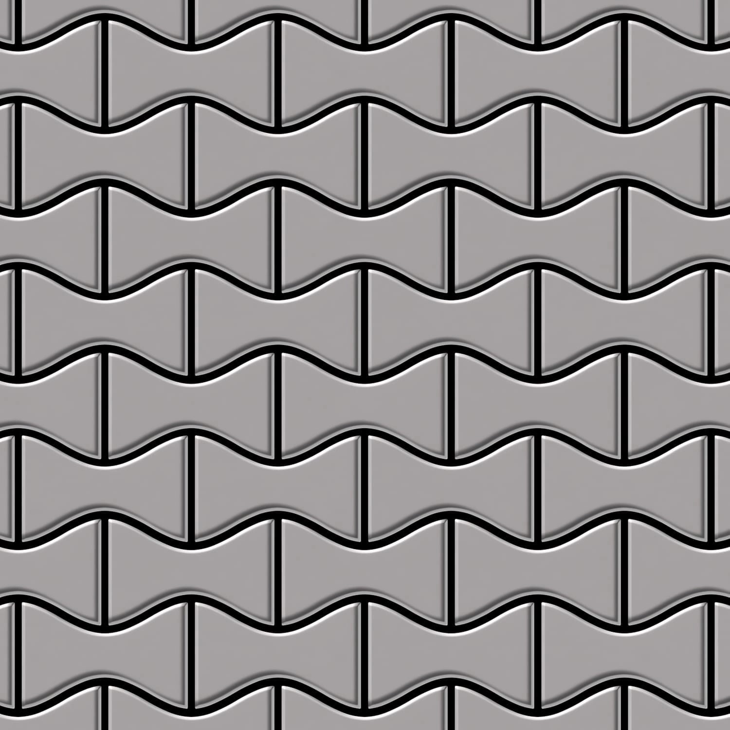 ALLOY Mosaik Fliese Massiv Metall Edelstahl Matt Grau 1,6mm Stark Kismet-s- günstig online kaufen