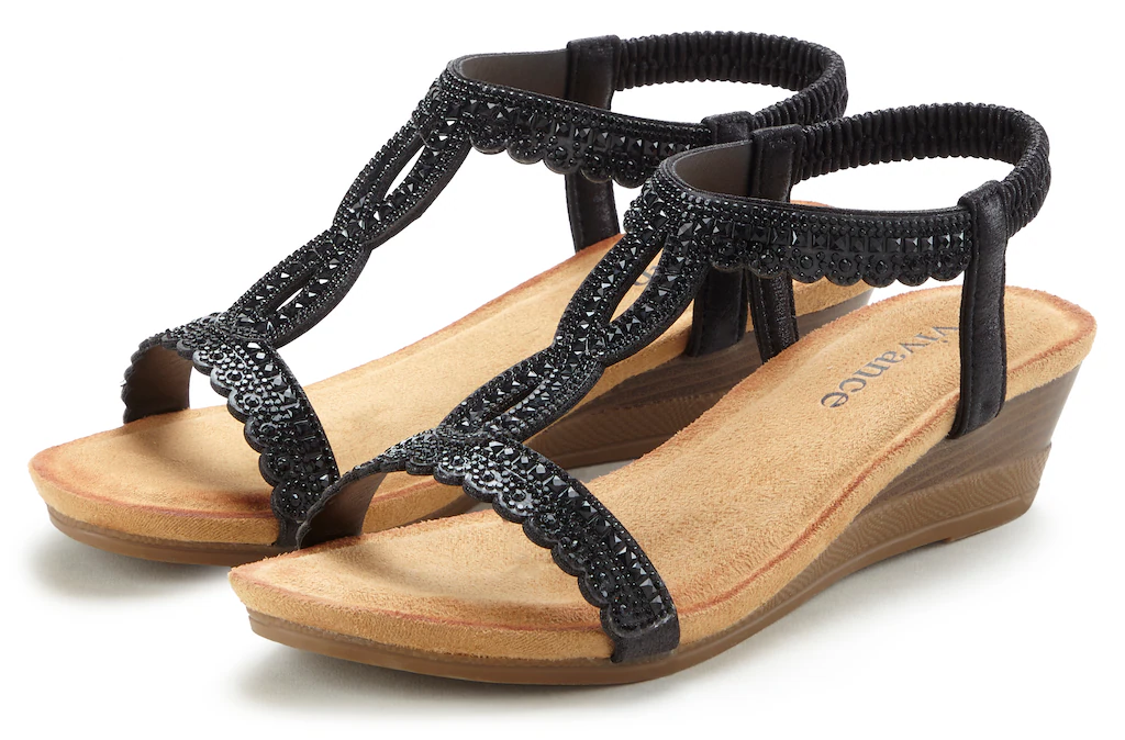Vivance Sandalette "Sommerschuh", Sandale, Sommerschuh mit Glitzerdetails u günstig online kaufen