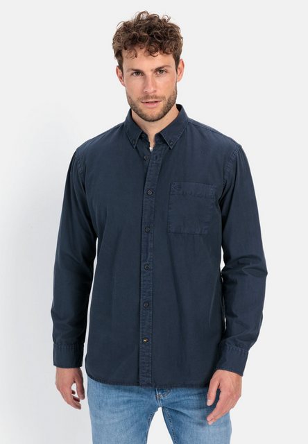 camel active Langarmhemd aus reiner Baumwolle Button-Down günstig online kaufen