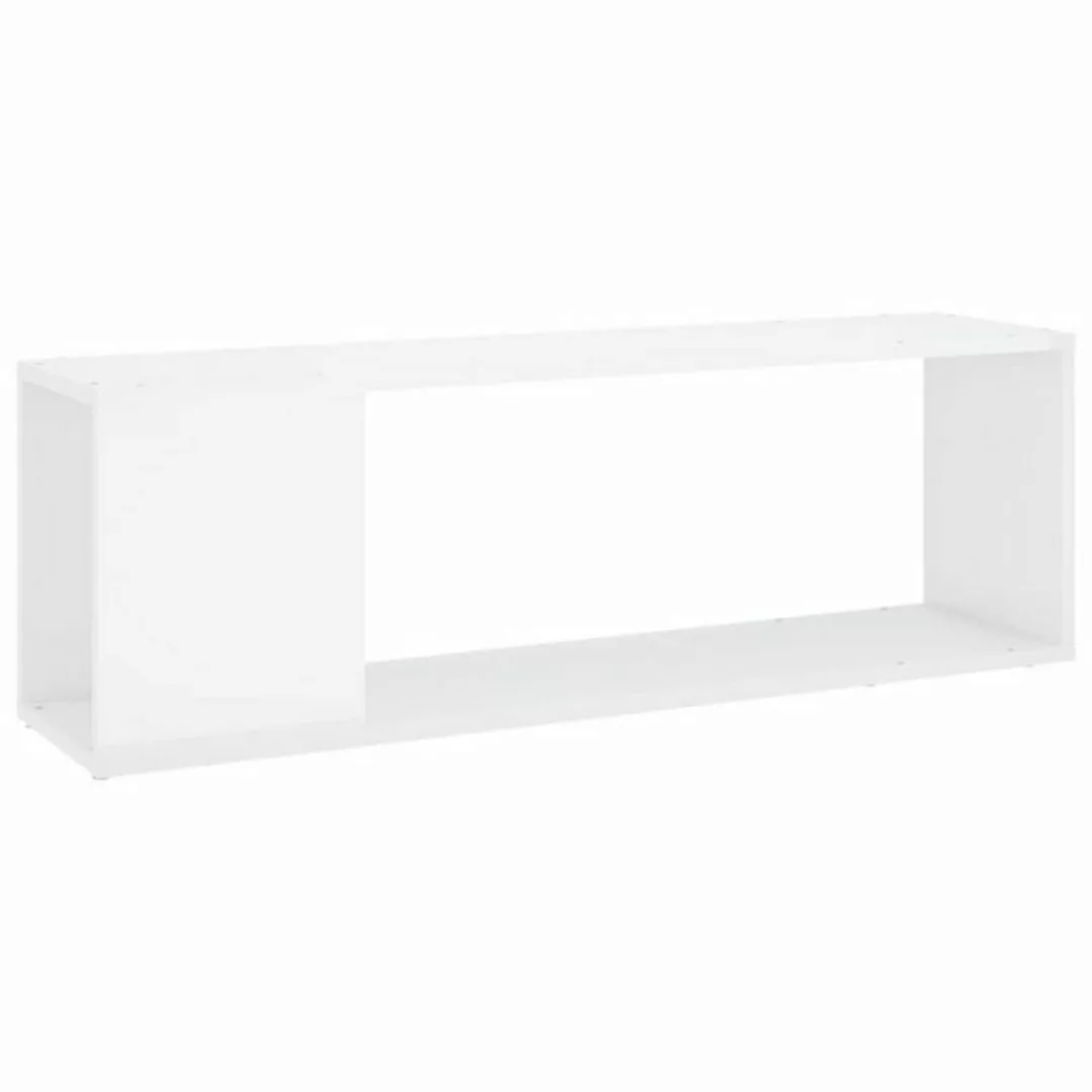 furnicato TV-Schrank Hochglanz-Weiß 100x24x32 cm Holzwerkstoff günstig online kaufen