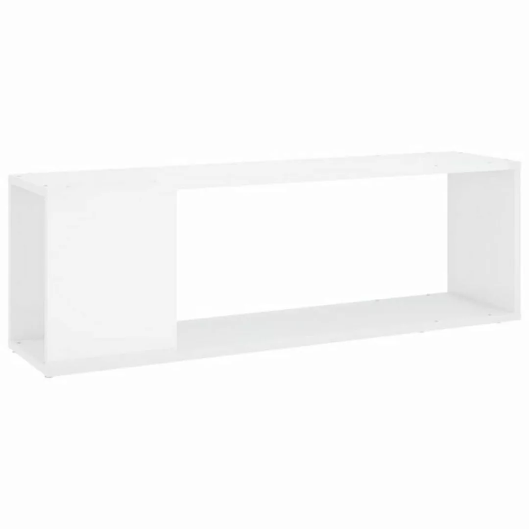 furnicato TV-Schrank Hochglanz-Weiß 100x24x32 cm Holzwerkstoff (1-St) günstig online kaufen