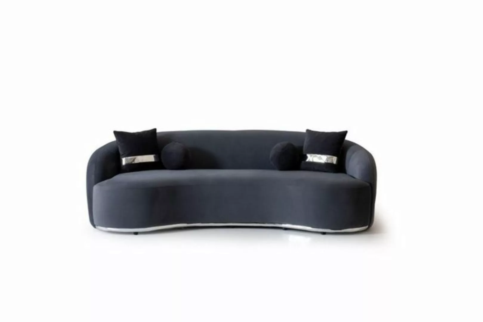JVmoebel 4-Sitzer Designer Sofa 4 - Sitzer Schwarze Sofas Couchen Big xxl S günstig online kaufen