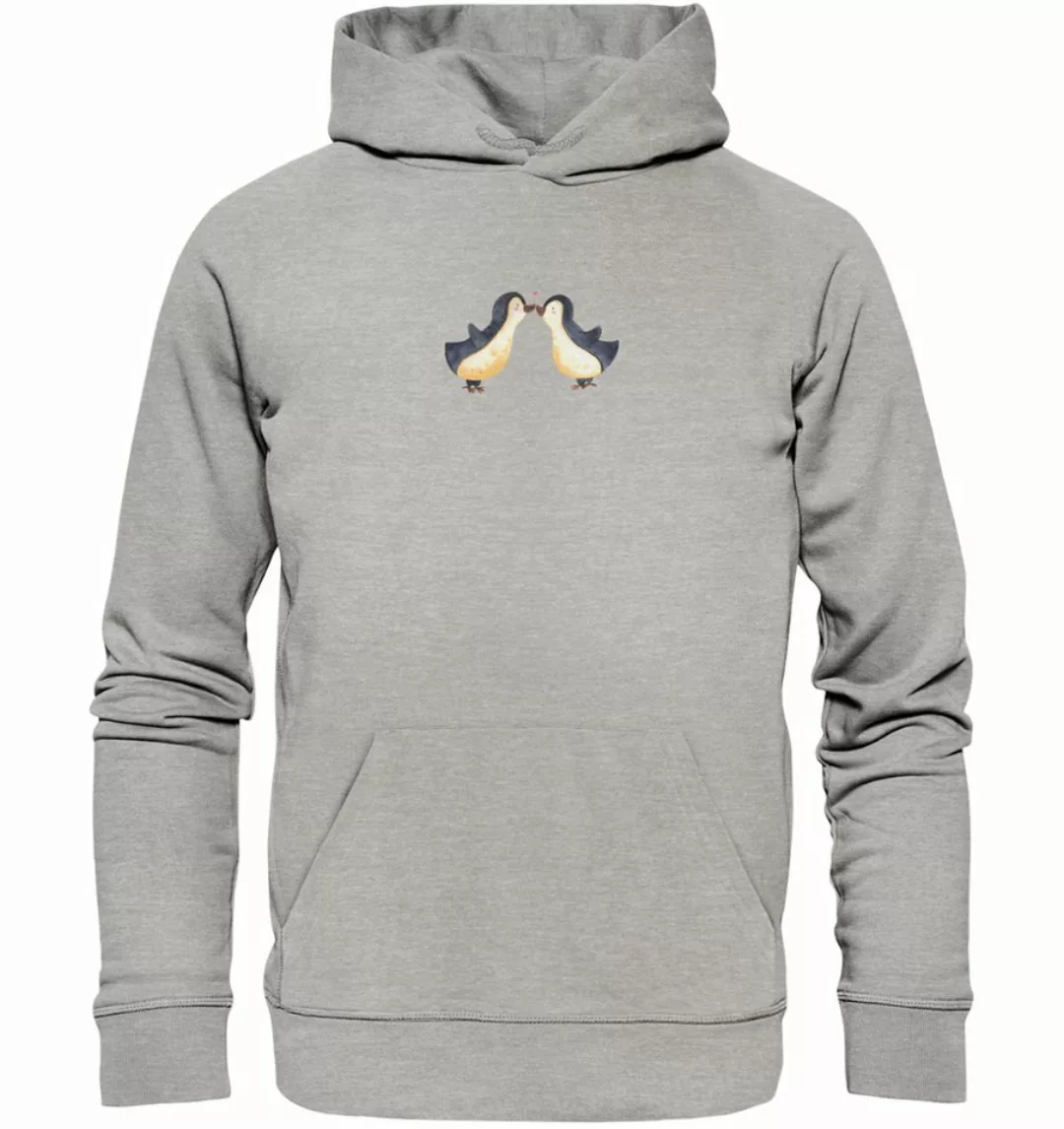 Mr. & Mrs. Panda Hoodie Größe L Pinguin Liebe - Heather Grey - Geschenk, Ge günstig online kaufen