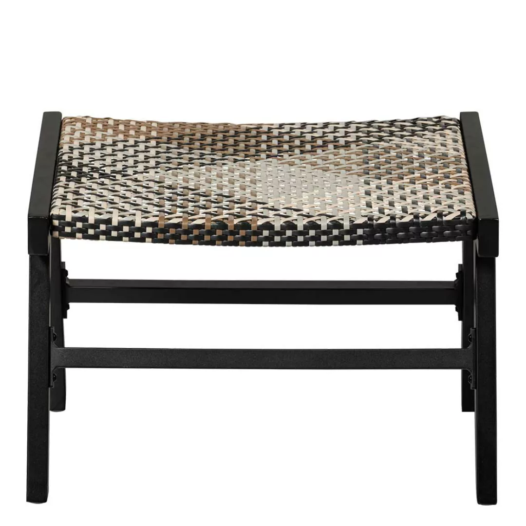 Hocker Couchhocker mit Fußgestell aus Metall und Geflecht Oberfläche (2er S günstig online kaufen
