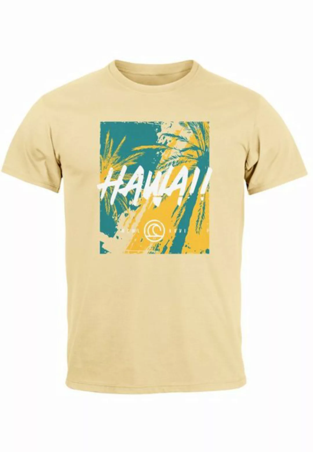 Neverless Print-Shirt Herren T-Shirt Hawaii Surfing Palmen Aufdruck Sommer günstig online kaufen
