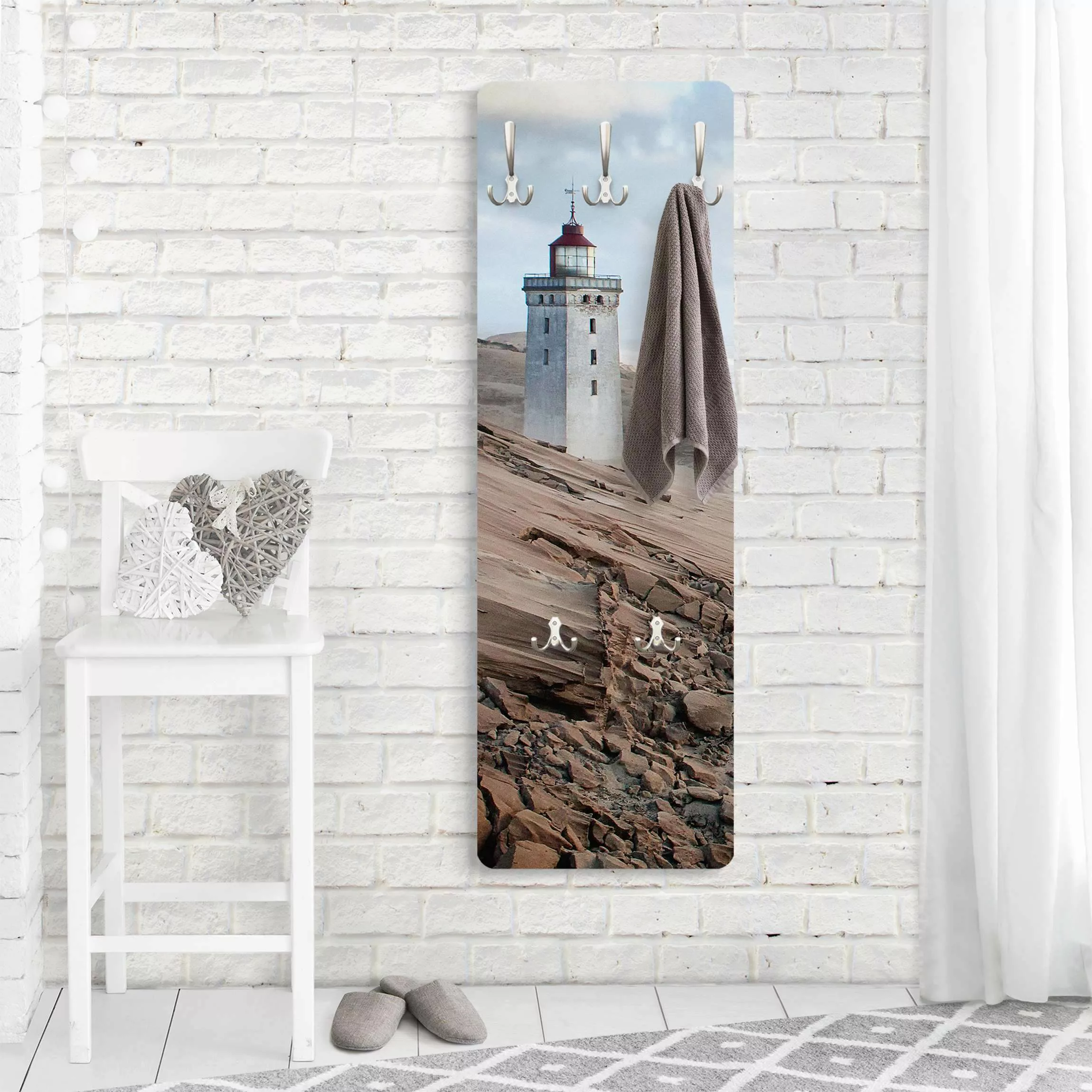 Wandgarderobe Holzpaneel Leuchtturm in Dänemark günstig online kaufen