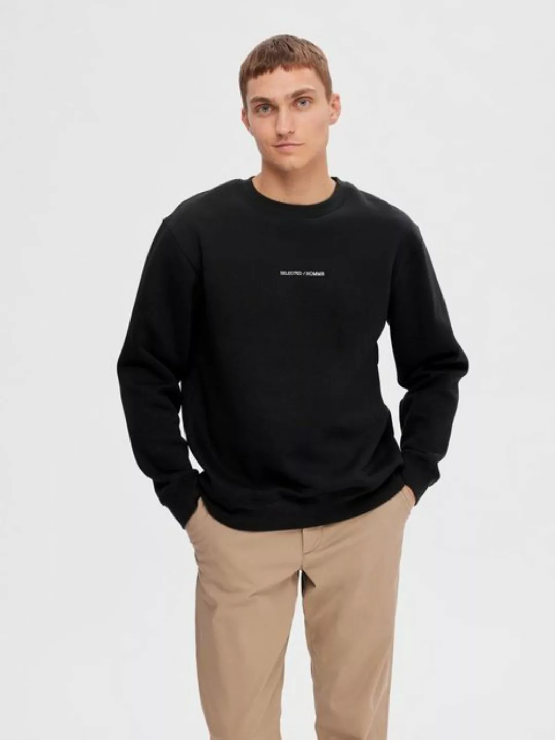 SELECTED HOMME Sweatshirt SLHHANKIE LOGO CREW NECK SWEAT NOOS günstig online kaufen