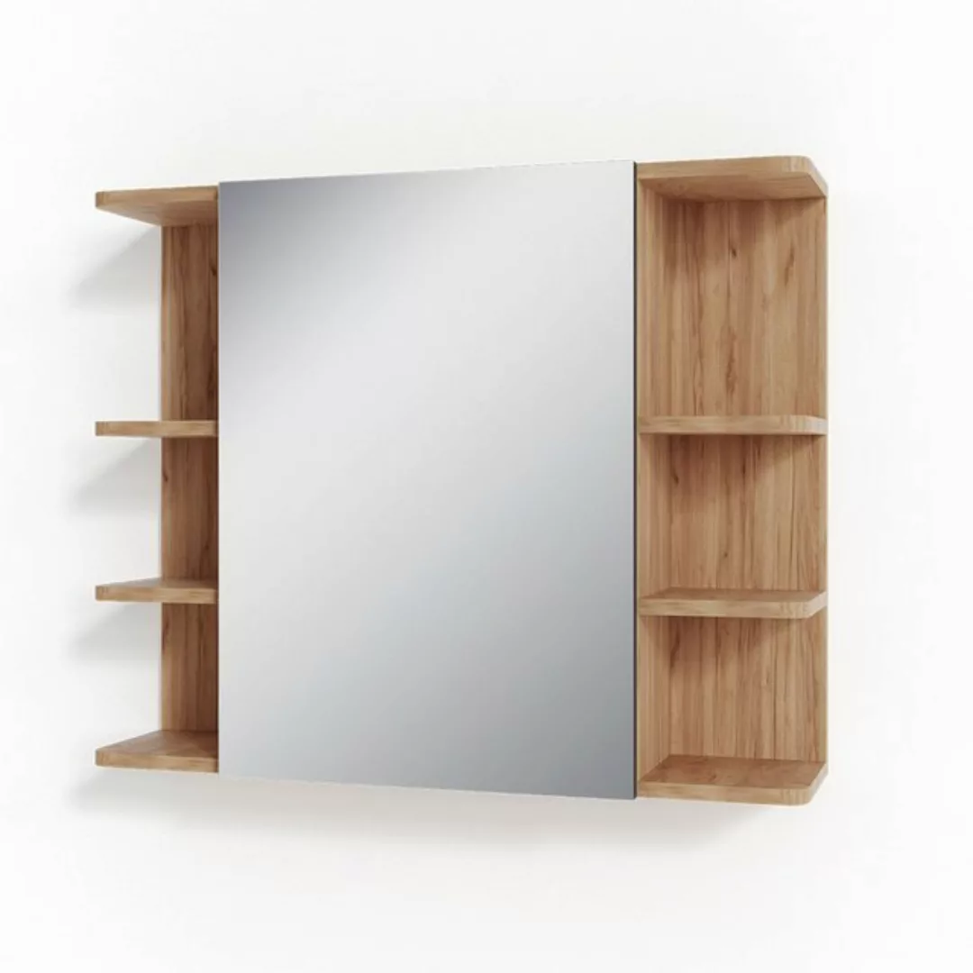 Vicco Badezimmerspiegelschrank Fynn, Eiche/Anthrazit, 80 x 64 cm günstig online kaufen