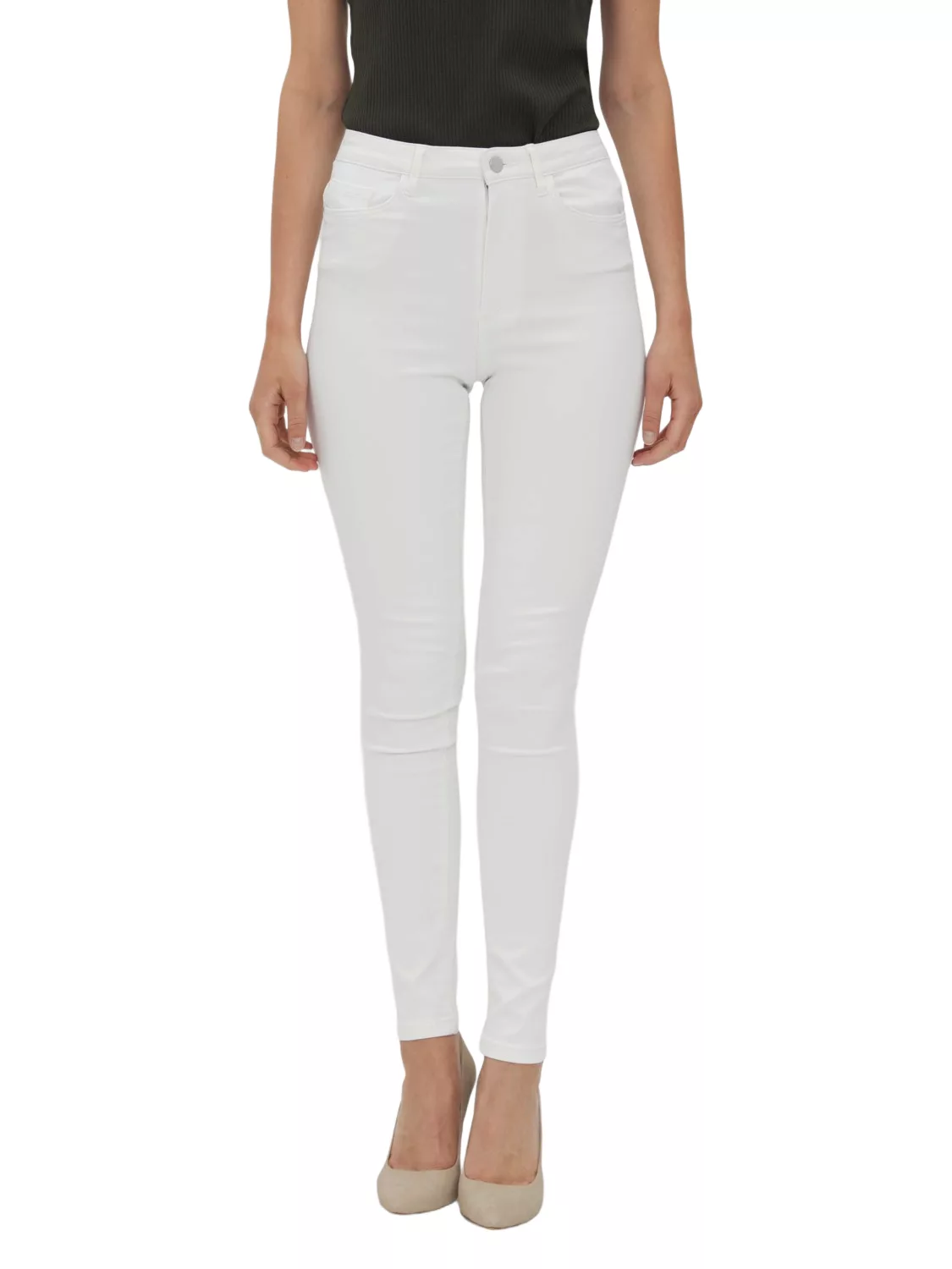 Vero Moda Damen Jeans VMSOPHIA VI403- Skinny Fit - Weiss - Bright White günstig online kaufen