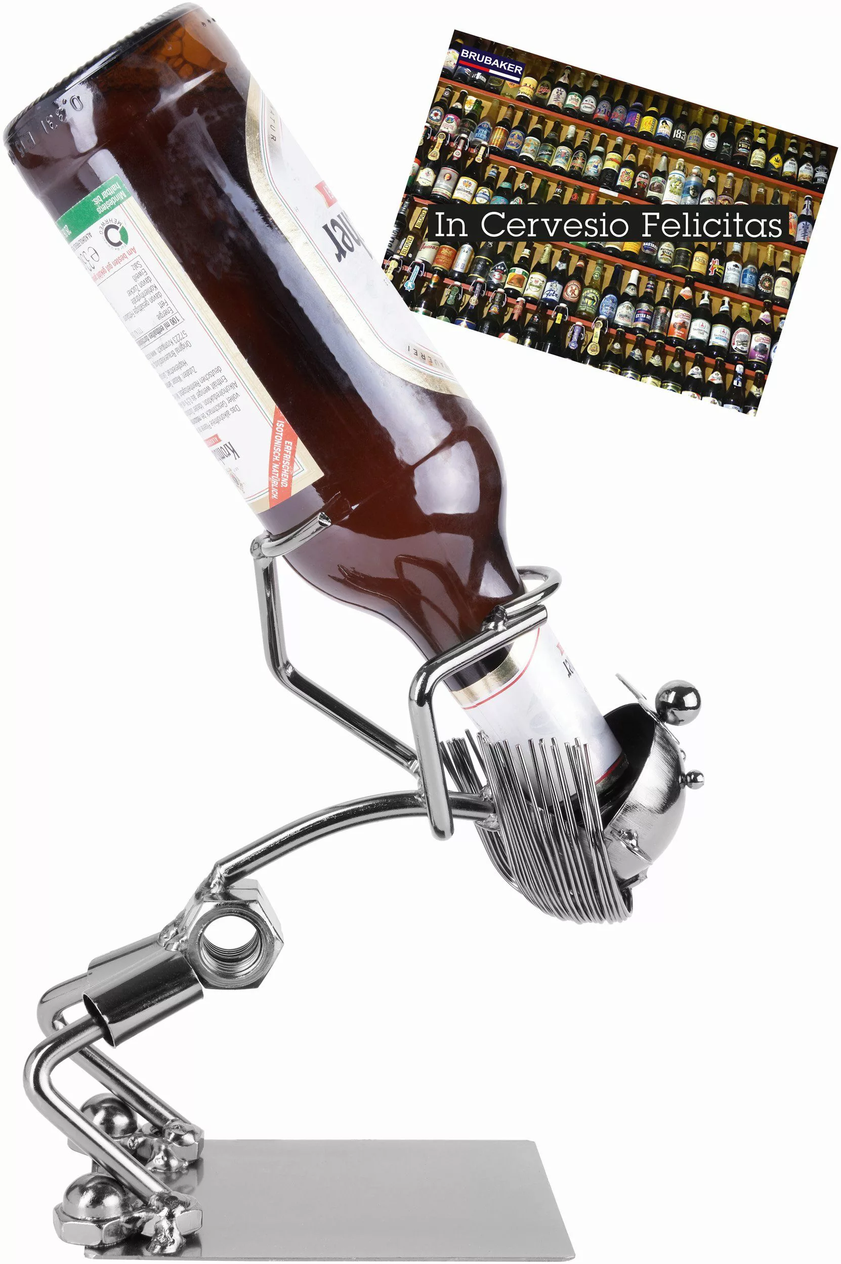 BRUBAKER Weinflaschenhalter Lustiger Trinker - Geschenk günstig online kaufen
