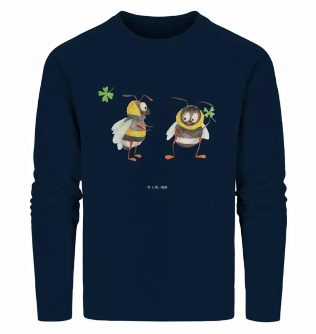 Mr. & Mrs. Panda Longpullover Größe M Bienen Paar - French Navy - Geschenk, günstig online kaufen