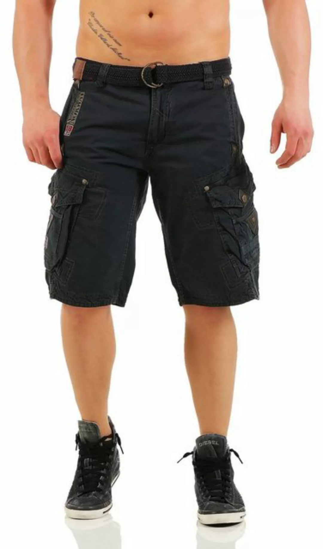 Geographical Norway Cargoshorts Herren Shorts G-PERLE (mit abnehmbarem Gürt günstig online kaufen