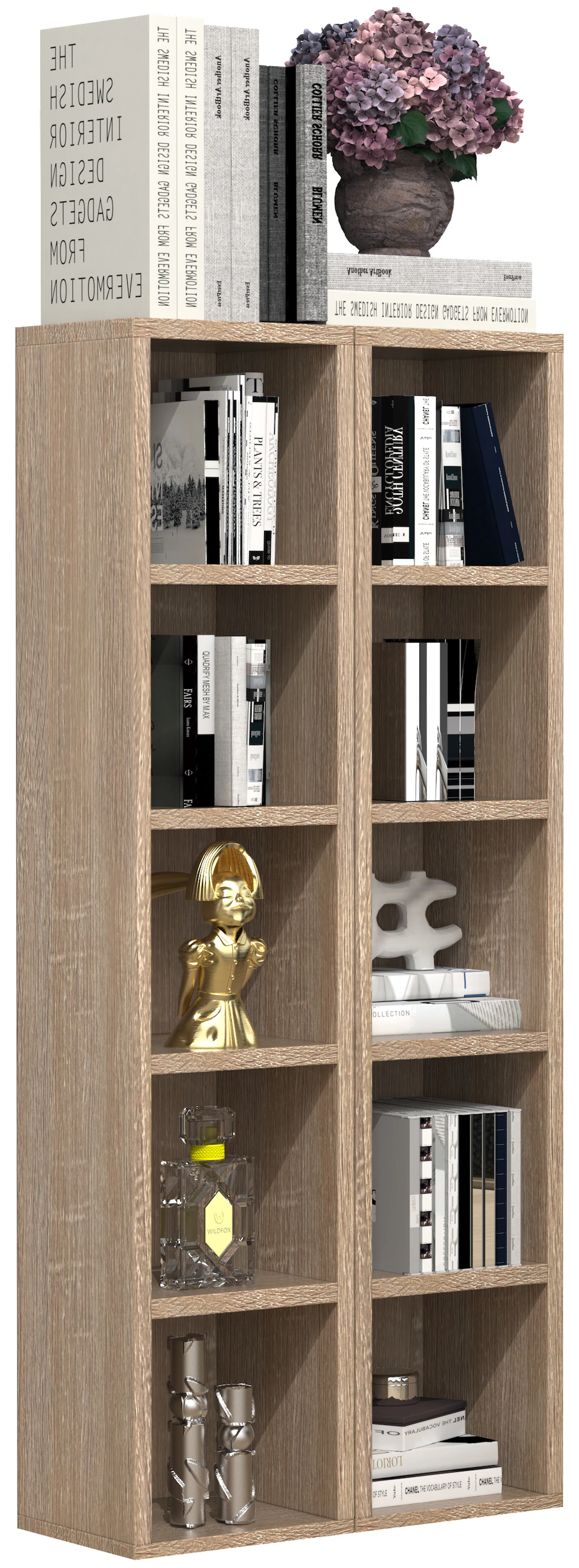 VCM Standregal "VCM Holz CD DVD Stand Aufbewahrung Standregal Bücherregal D günstig online kaufen