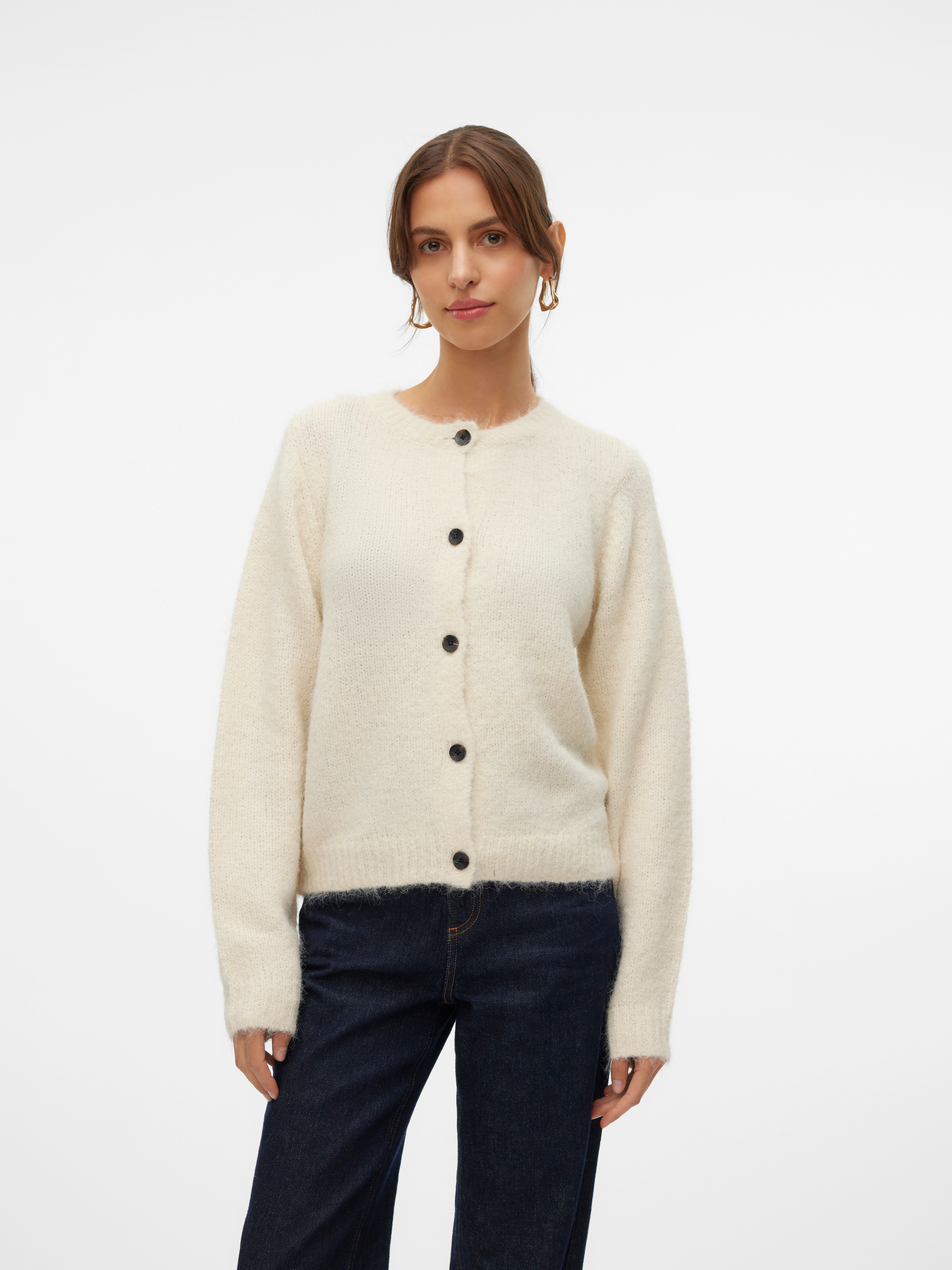 Vero Moda Strickjacke VMNOVAH LS O-NECK BUTTON CARDI GA NOOS günstig online kaufen