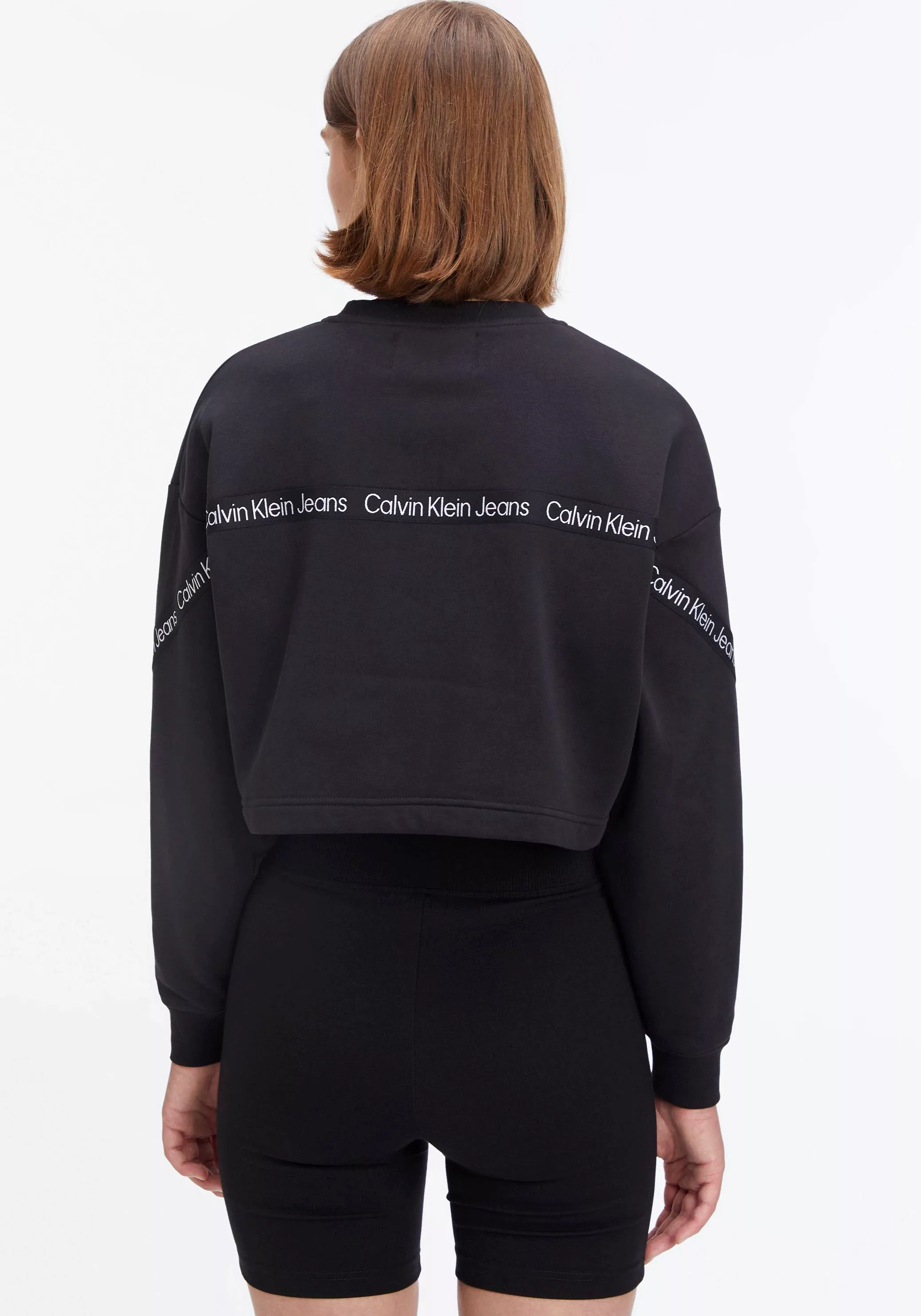 Calvin Klein Jeans Sweatshirt mit Logo-Tape Applikationen günstig online kaufen