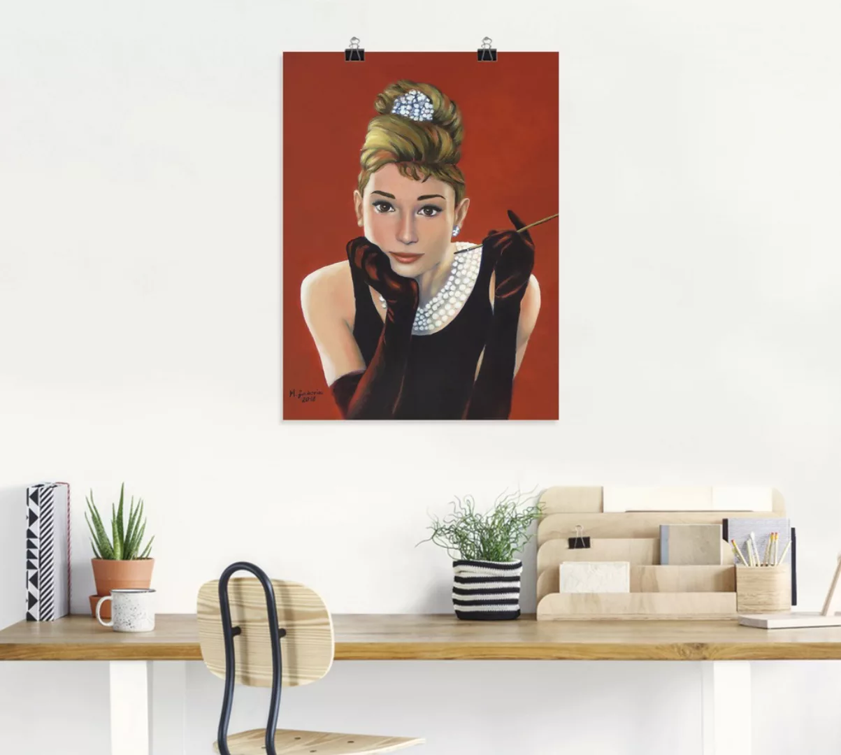 Artland Wandbild »Audrey Hepburn Porträt«, Stars, (1 St.), als Alubild, Out günstig online kaufen