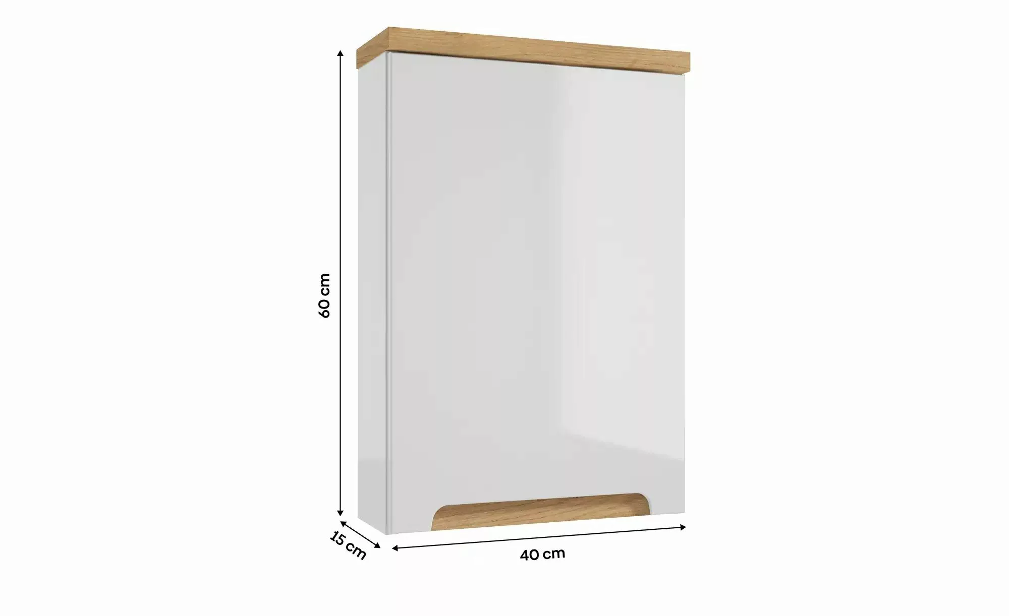 Hängeschrank  Stolpsee ¦ weiß ¦ Maße (cm): B: 40 H: 60 T: 15.0 Schränke > B günstig online kaufen