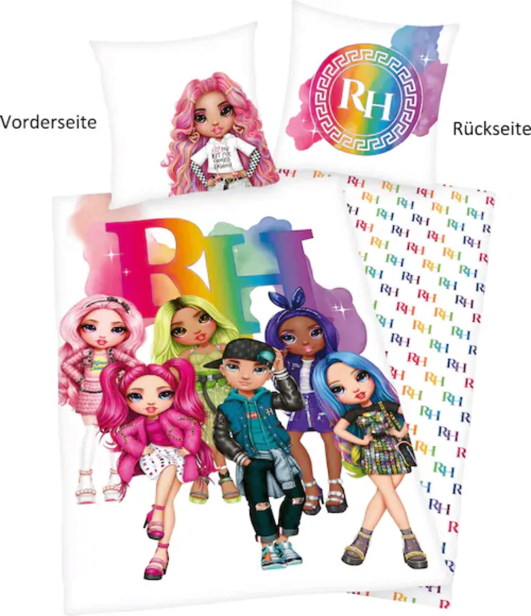 Rainbow High Kinderbettwäsche »Rainbow High«, (2 tlg.) günstig online kaufen