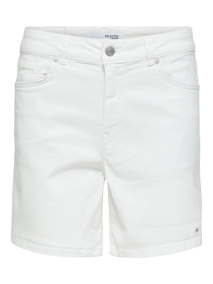 SELECTED Mid Waist Jeansshorts Damen White günstig online kaufen