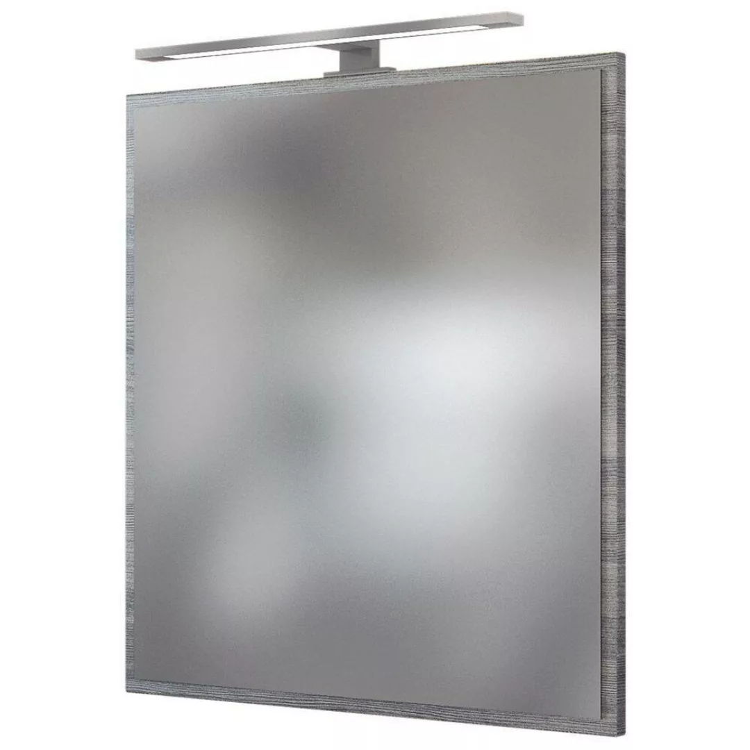 Badezimmer-Spiegel 60cm mit LED APIA-03, in graphit B/H/T ca. 60/64/2 cm günstig online kaufen