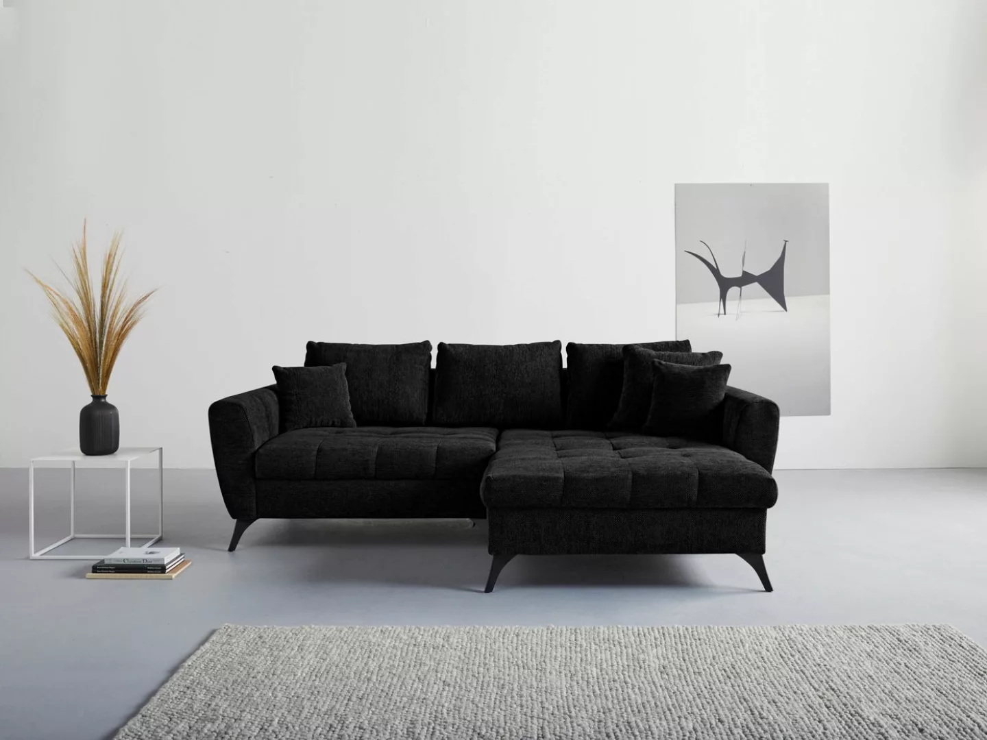 INOSIGN Ecksofa "Lörby L-Form", auch mit Aqua clean-Bezug, feine Steppung i günstig online kaufen