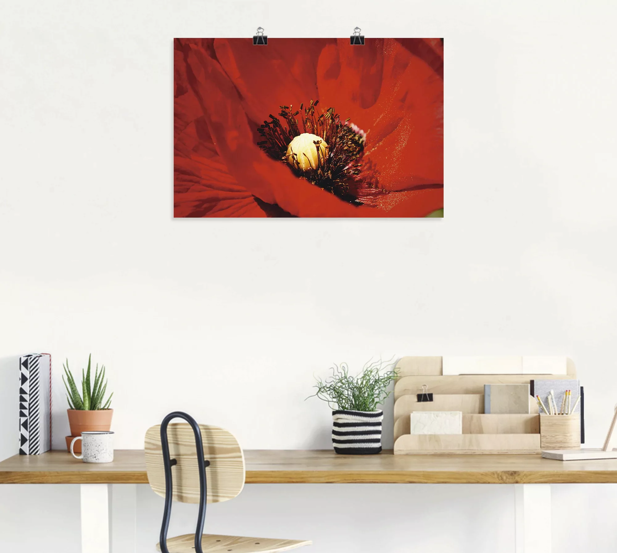 Artland Wandbild »Roter Mohn«, Blumen, (1 St.) günstig online kaufen
