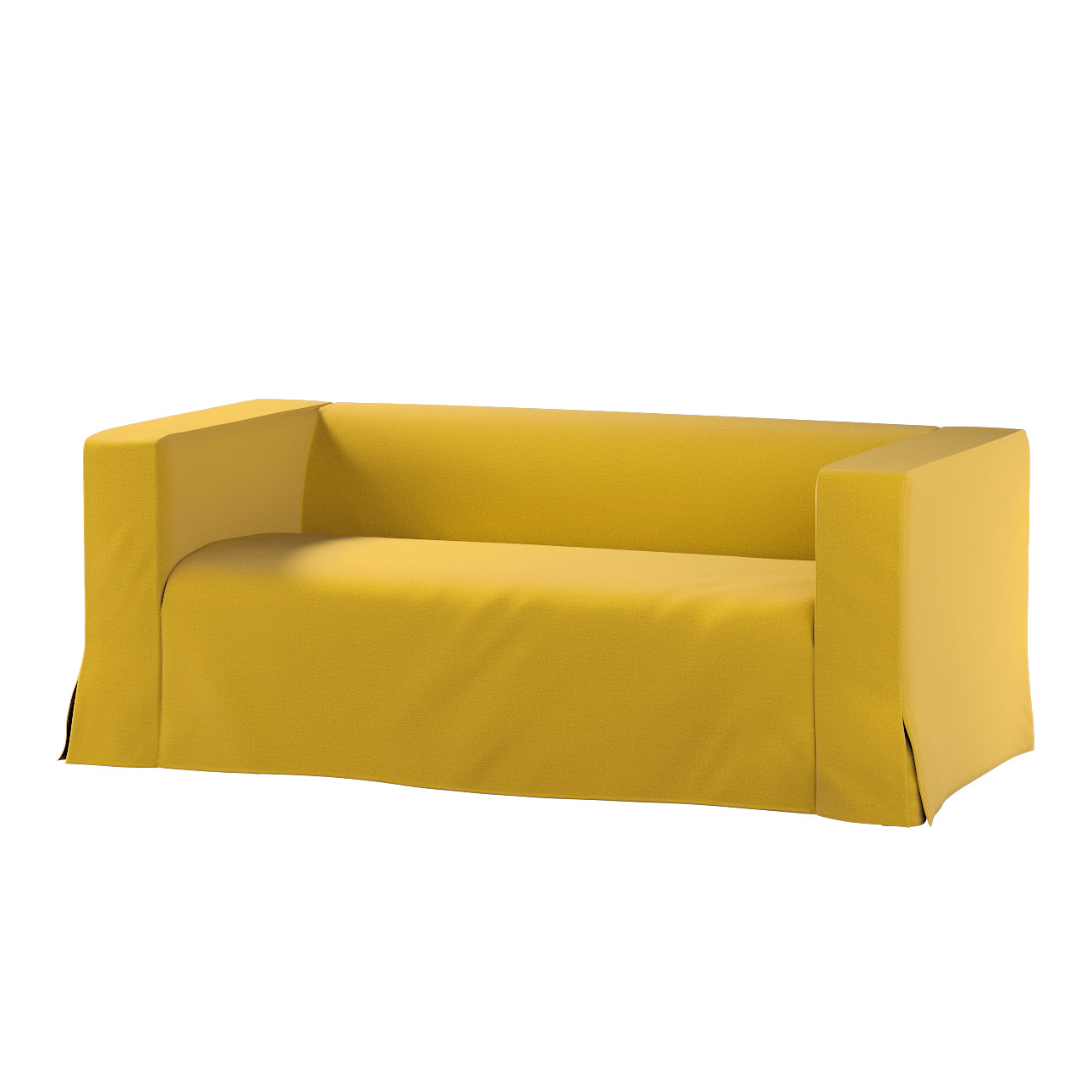 Bezug für Klippan 2-Sitzer Sofa, lang mit Kellerfalte, honiggelb, Klippan 2 günstig online kaufen