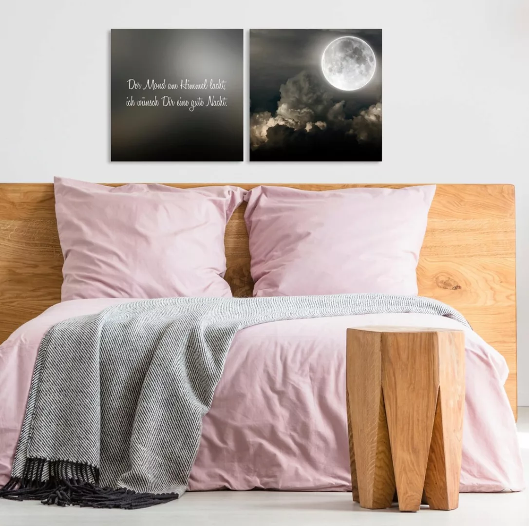 queence Leinwandbild "Mond", (Set), 2er-Set günstig online kaufen