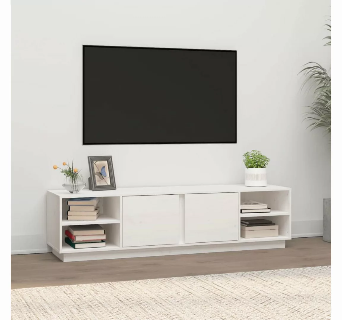 vidaXL TV-Schrank TV-Schrank Weiß 156x40x40 cm Massivholz Kiefer Lowboard F günstig online kaufen