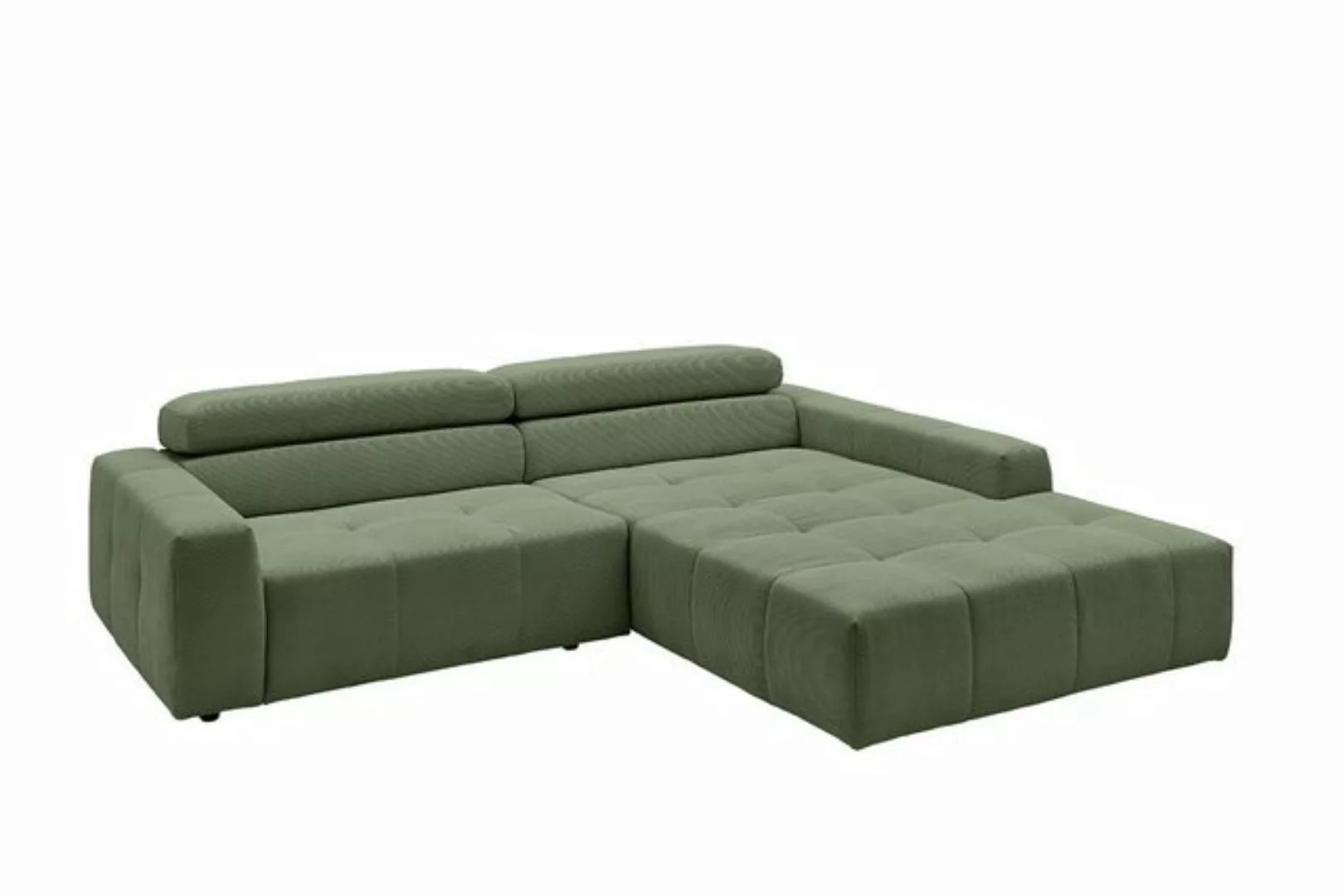 KAWOLA Ecksofa RENO, Sofa Feincord, mit od. ohne Sitzvorzug, versch. Farben günstig online kaufen